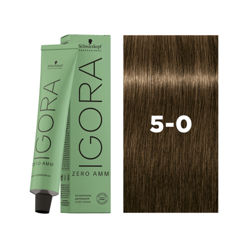 IGORAZERO36 schwarzkopf IGORA ZERO AMM 5-0 Light Brown Natural 60ml